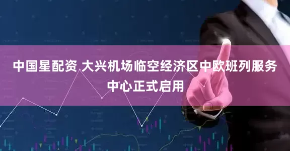 中国星配资 大兴机场临空经济区中欧班列服务中心正式启用
